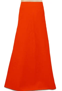 Solid Color Cotton Petticoat in Dark Orange