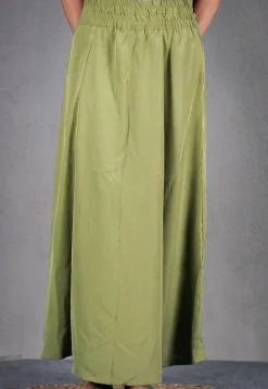 Solid Color Cotton Petticoat in Olive Green