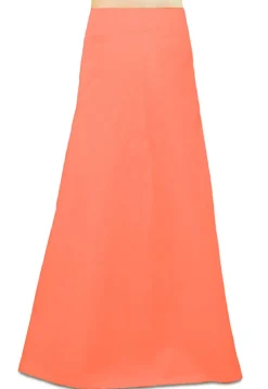 Solid Color Cotton Petticoat in Peach