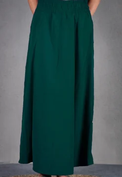 Solid Color Cotton Petticoat in Teal Green