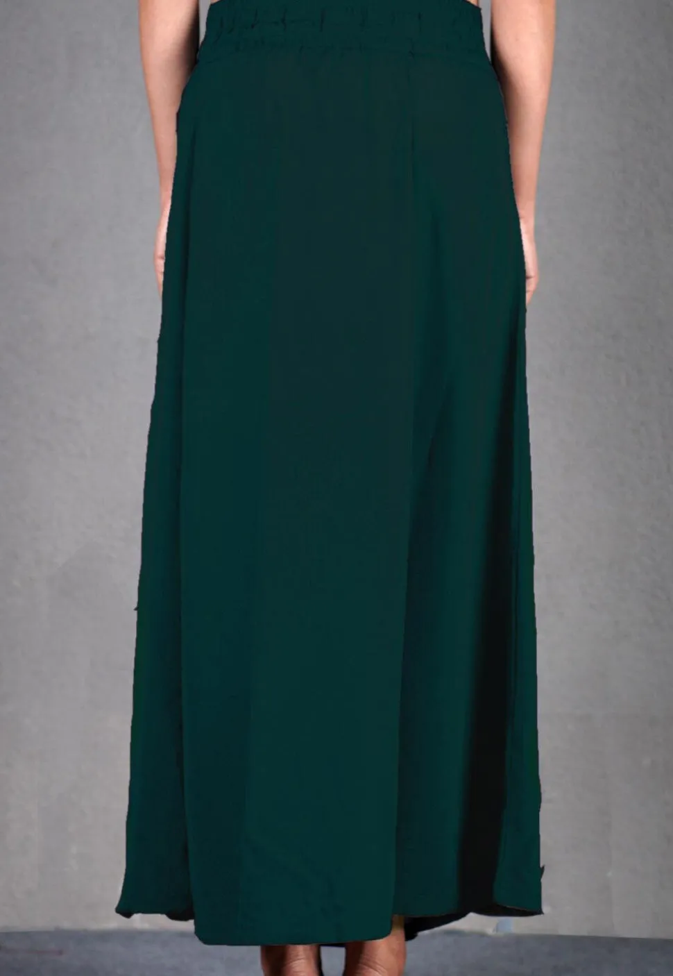 Solid Color Cotton Petticoat in Teal Green