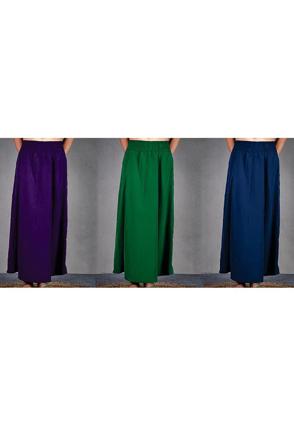 Solid Color Cotton Petticoat Combo Set in Multicolor