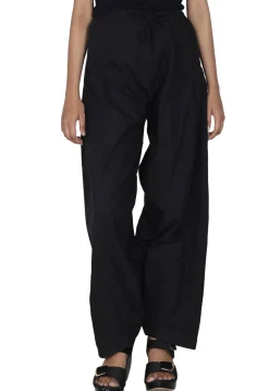 Solid Color Cotton Salwar in Black