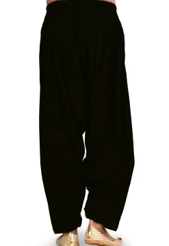 Solid Color Cotton Salwar in Black