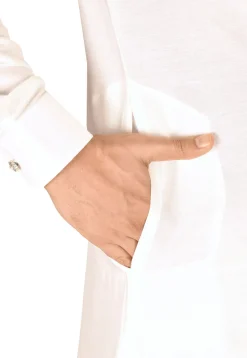 Solid Color Cotton Silk Dhoti Kurta in Off White