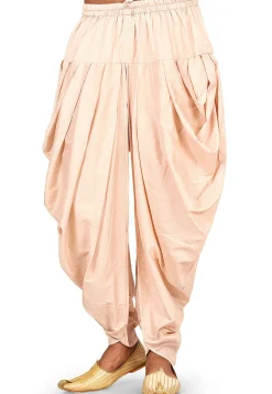 Solid Color Cotton Silk Patiala in Off White