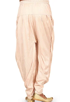Solid Color Cotton Silk Patiala in Off White