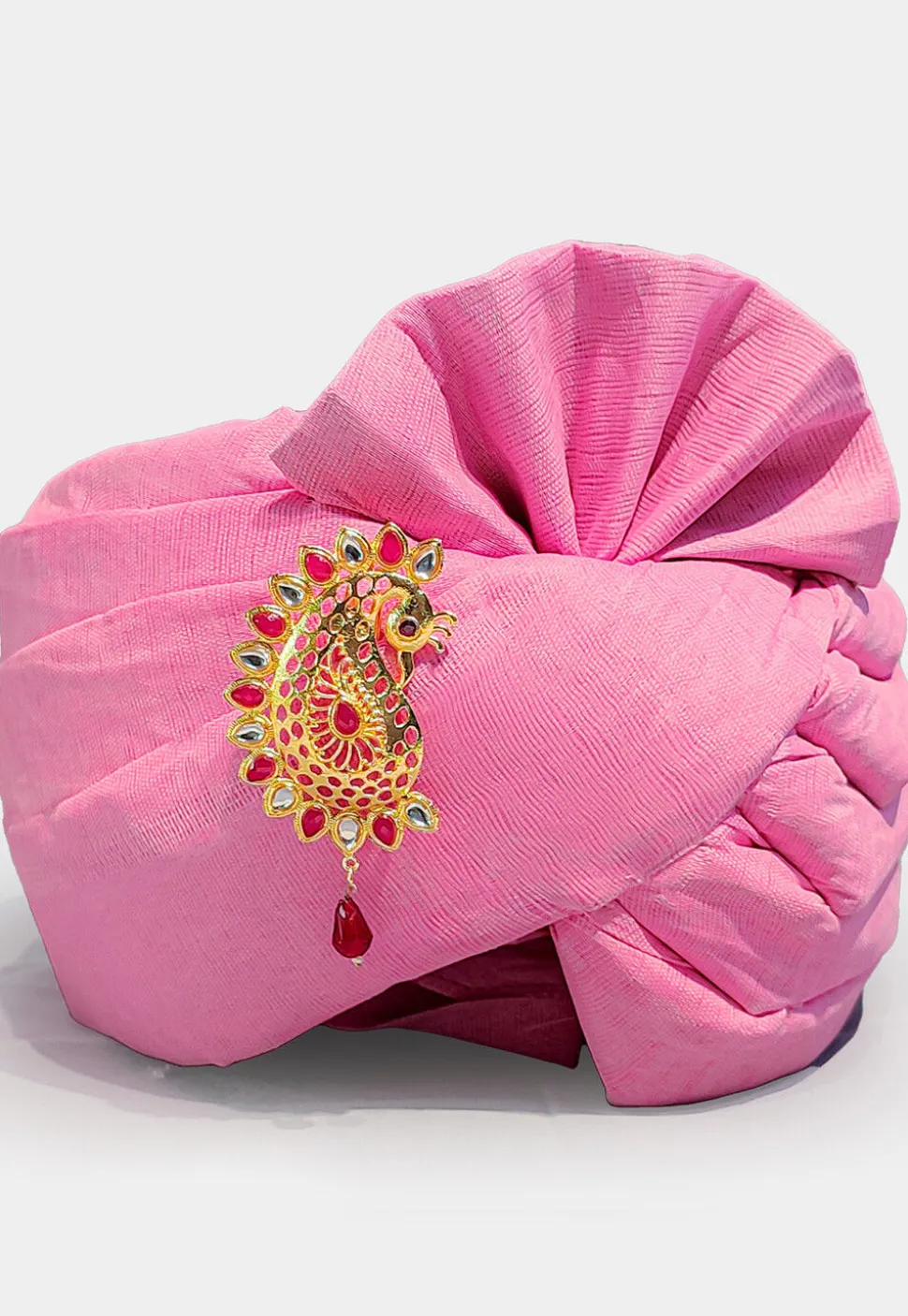 Solid Color Cotton Turban in Pink