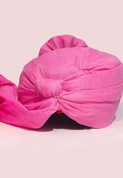 Solid Color Cotton Turban in Pink