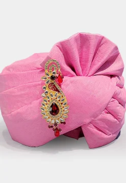 Solid Color Cotton Turban in Pink