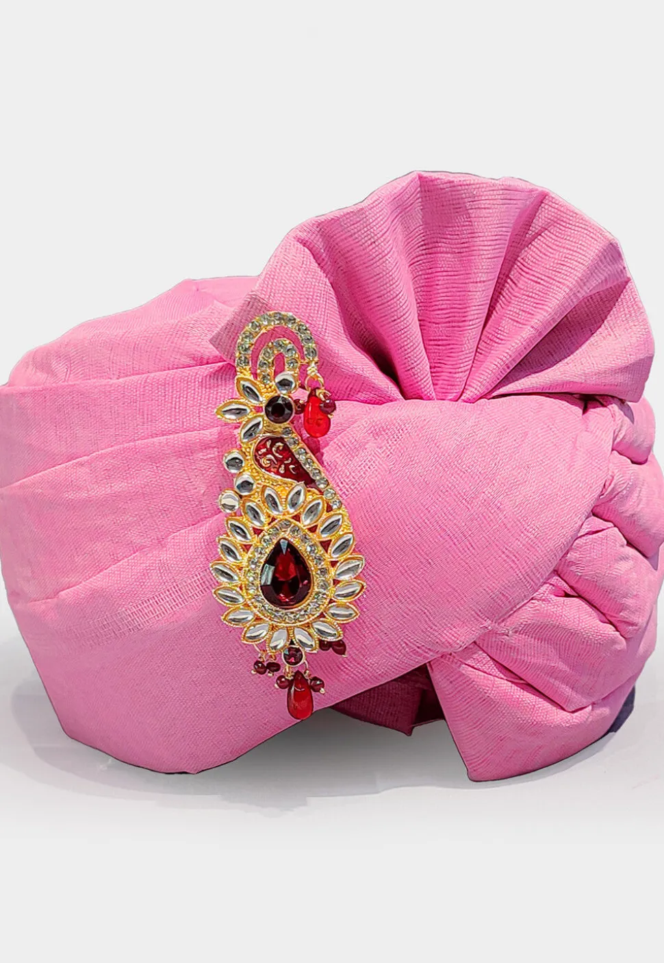 Solid Color Cotton Turban in Pink