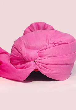 Solid Color Cotton Turban in Pink