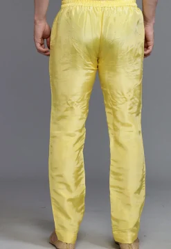 Solid Color Crepe Pant in Yellow