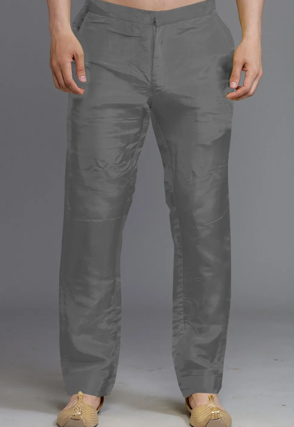 Solid Color Crepe Pant in Dark Grey
