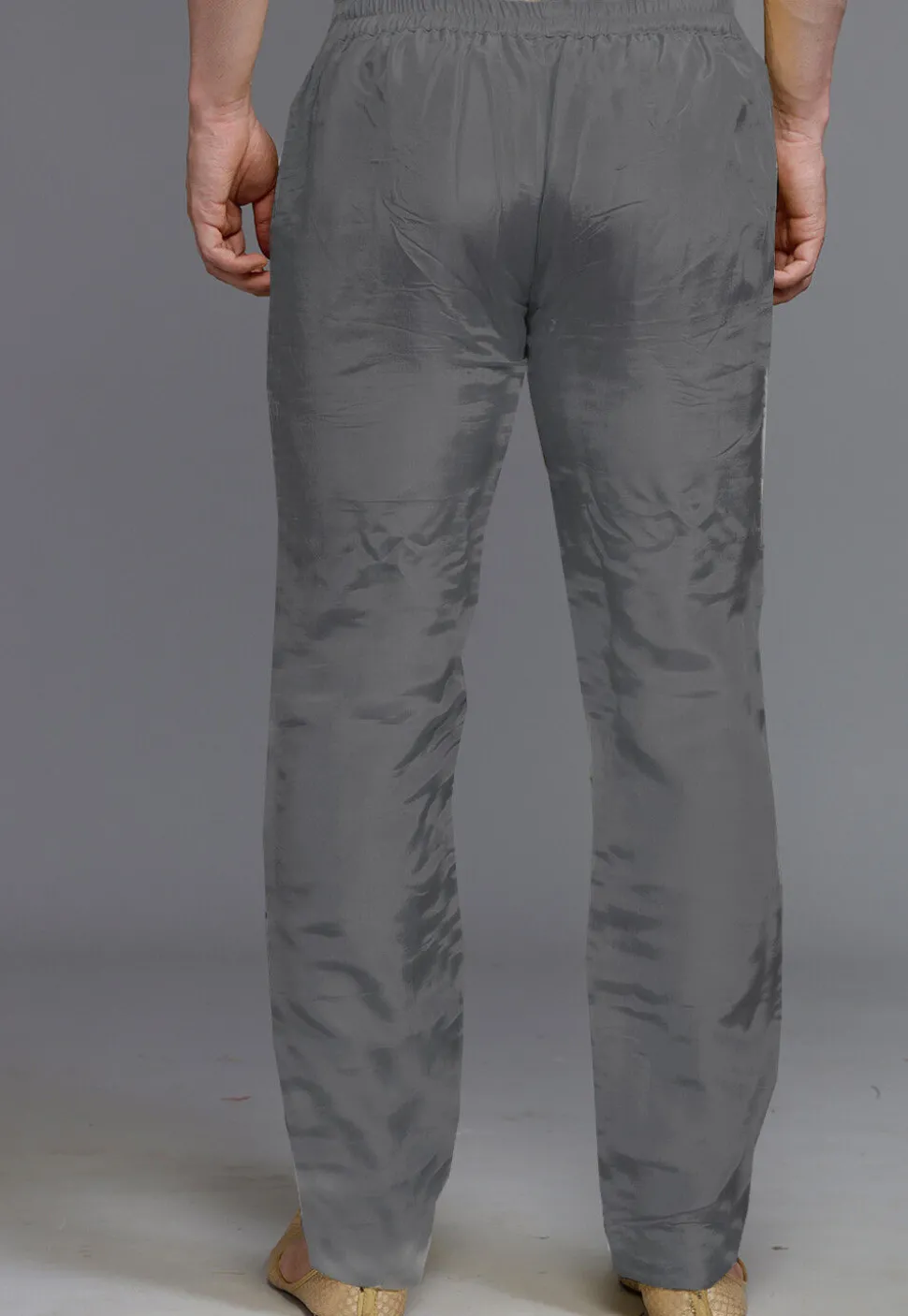 Solid Color Crepe Pant in Dark Grey