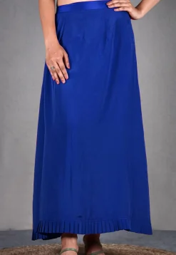 Solid Color Crepe Petticoat in Royal Blue