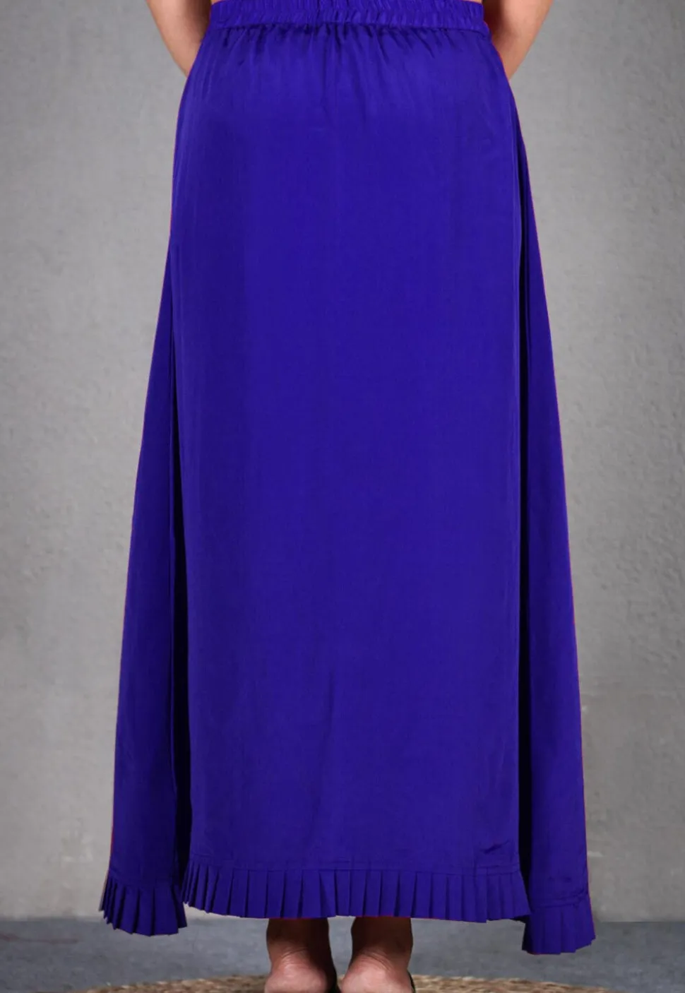 Solid Color Crepe Petticoat in Royal Blue