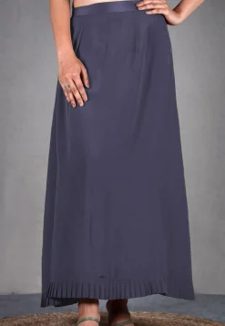 Solid Color Crepe Petticoat in Dark Grey