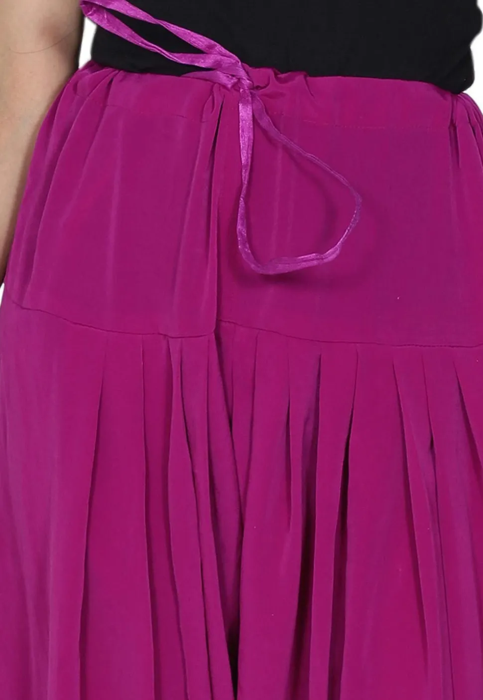 Solid Color Crepe salwar in Magenta
