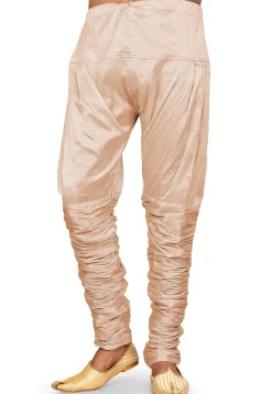 Solid Color Dupion Silk Breaches in Light Beige