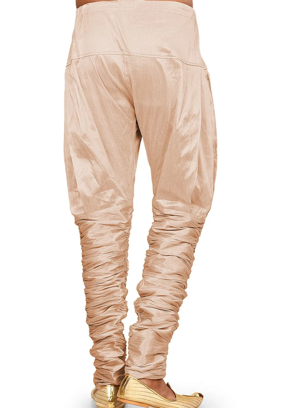 Solid Color Dupion Silk Breaches in Light Beige