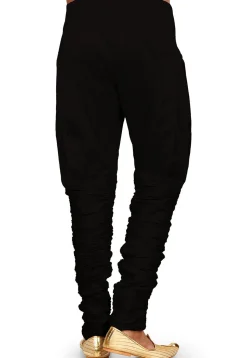 Solid Color Dupion Silk Breaches in Black