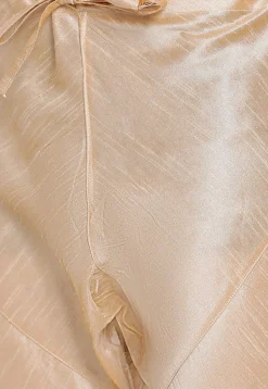 Solid Color Dupion Silk Churidar in Beige