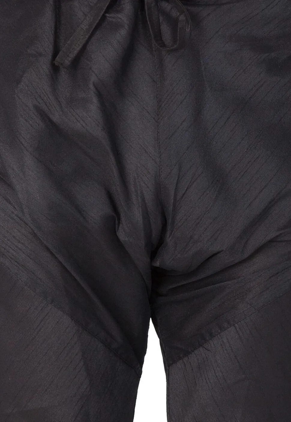 Solid Color Dupion Silk Churidar in Black