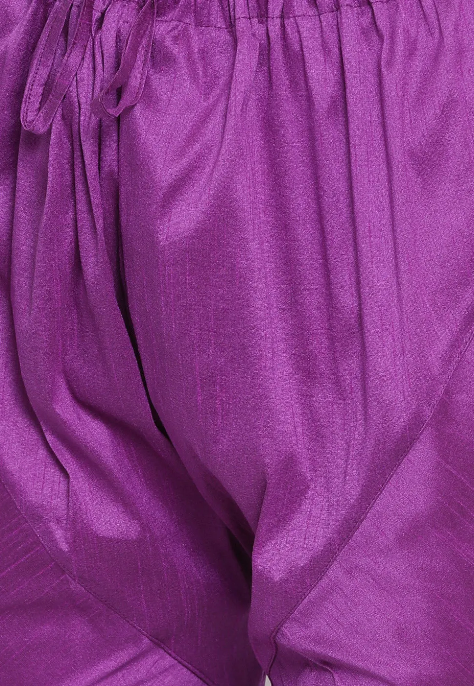 Solid Color Dupion Silk Churidar in Purple