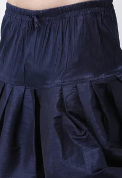 Solid Color Dupion Silk Dhoti Kurta in Light Blue