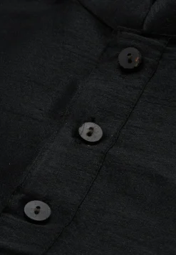 Solid Color Dupion Silk Kurta in Black