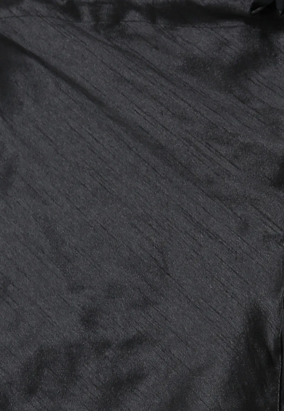 Solid Color Dupion Silk Kurta Set in Black