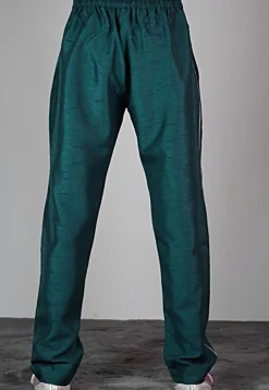 Solid Color Dupion Silk Pajama in Teal Green
