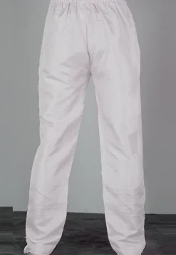 Solid Color Dupion Silk Pajama in Off White