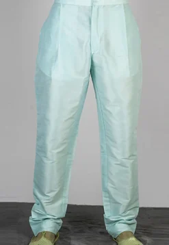 Solid Color Dupion Silk Pajama in Sky Blue