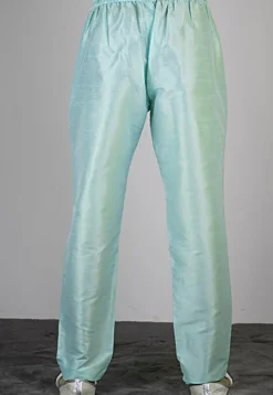 Solid Color Dupion Silk Pajama in Sky Blue