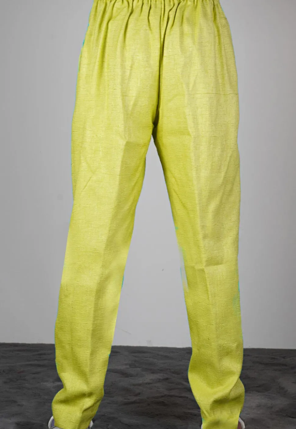 Solid Color Dupion Silk Pajama in Light Green