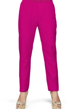 Solid Color Dupion Silk Pant in Fuchsia