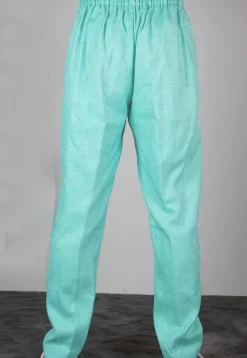 Solid Color Dupion Silk Pajama in Turquoise