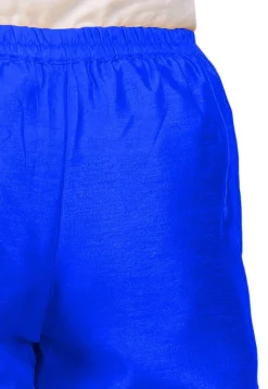 Solid Color Dupion Silk Pant in Royal Blue