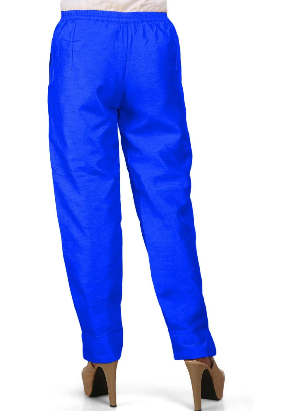 Solid Color Dupion Silk Pant in Royal Blue