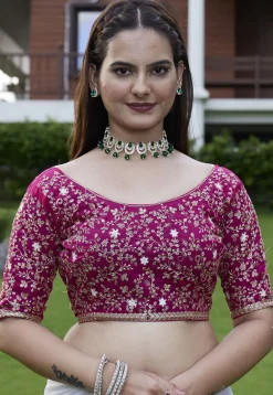 Solid Color Georgette Saree in Off White