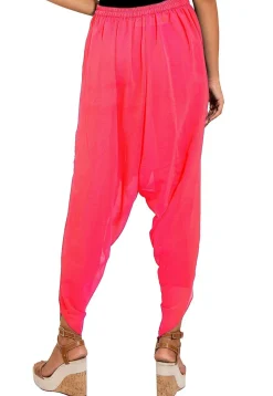 Solid Color Georgette Tulip Dhoti Pant in Pink