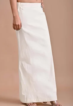 Solid Color Lycra Cotton Shape Wear in White