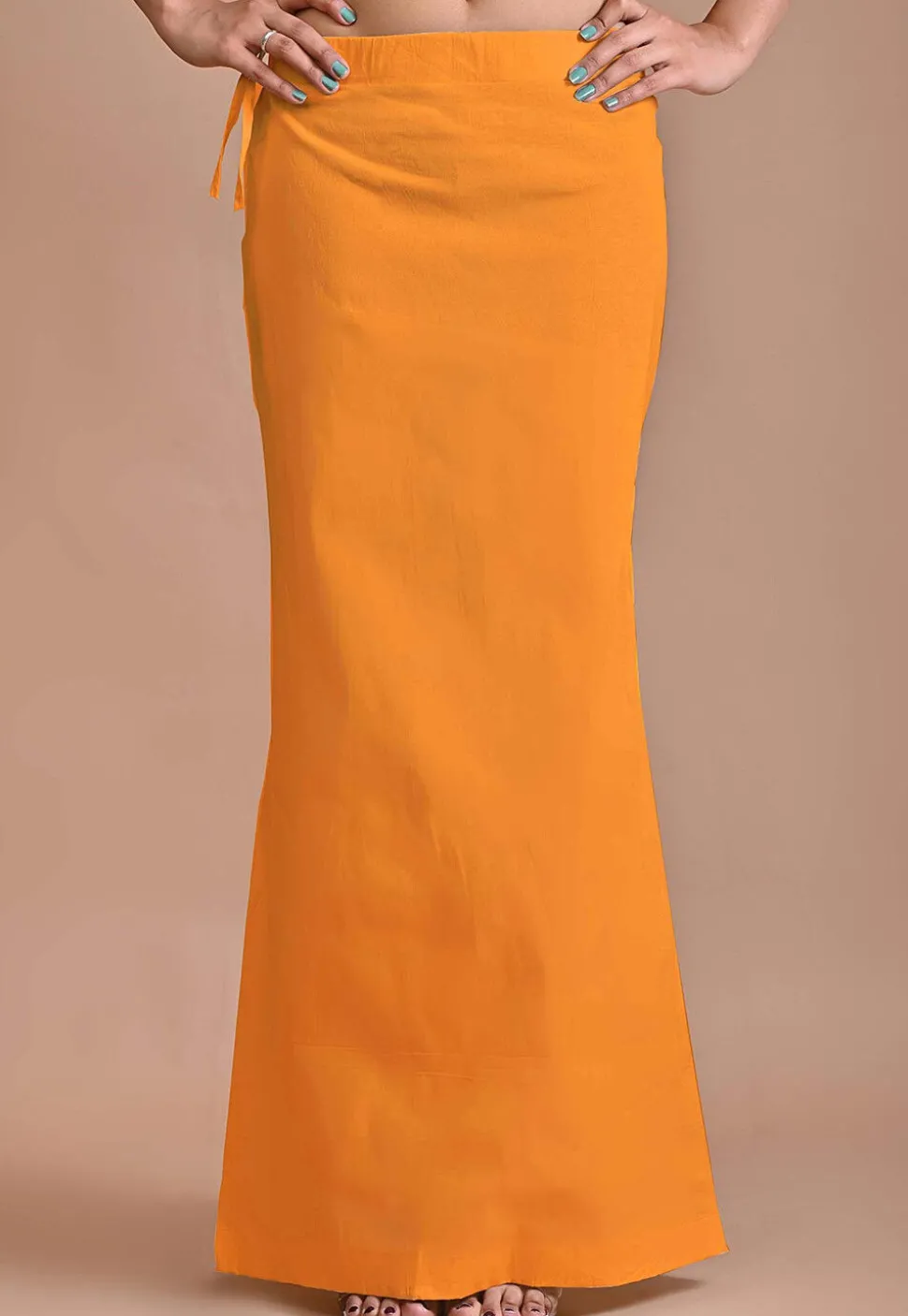 Solid Color Lycra Cotton Shape Wear in Orange
