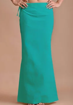 Solid Color Lycra Cotton Shape Wear in Turquoise