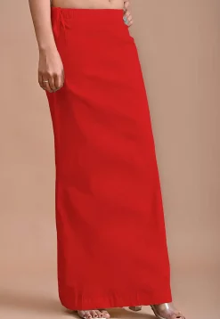 Solid Color Lycra Cotton Shape Wear in Red