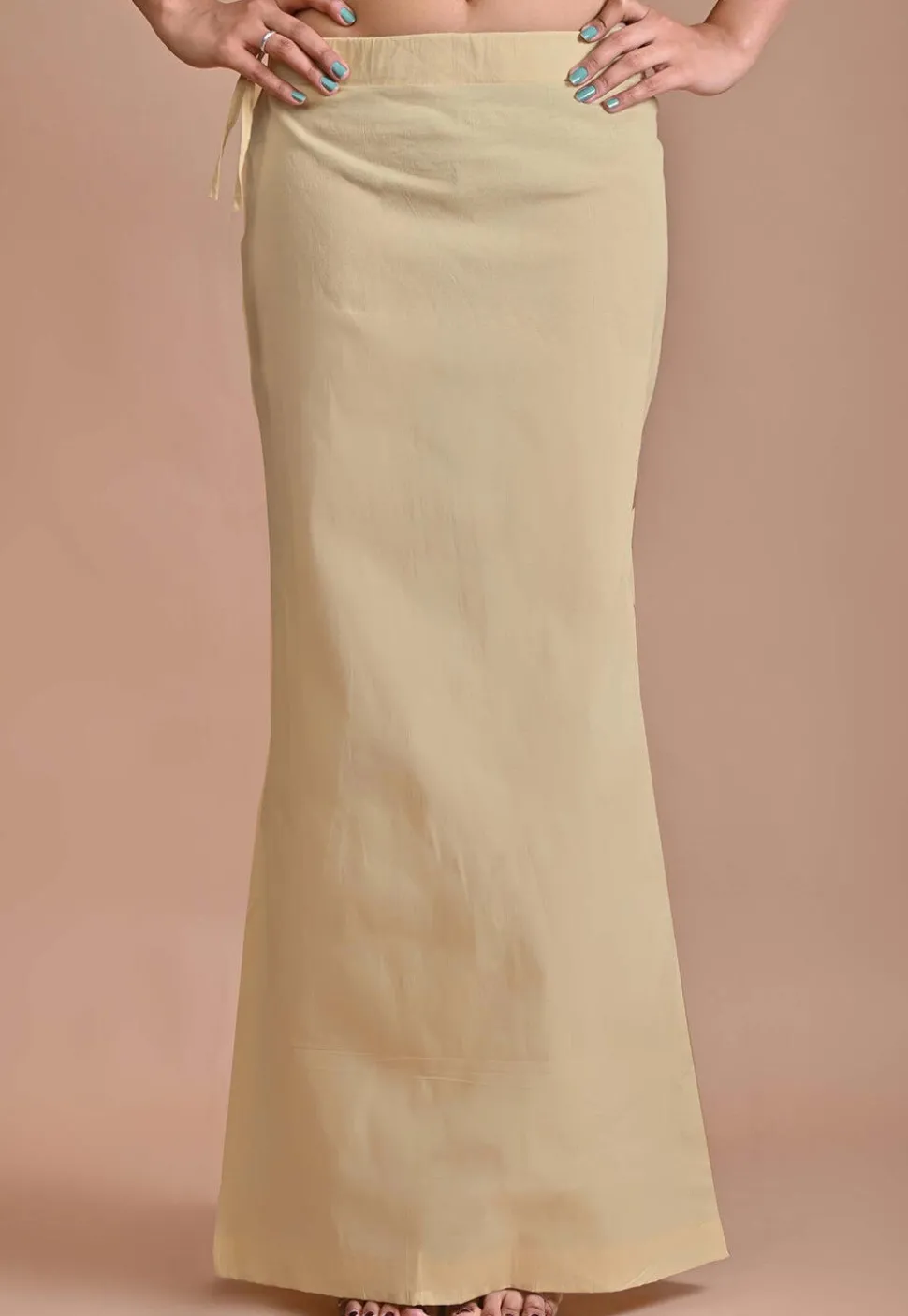 Solid Color Lycra Cotton Shape Wear in Beige