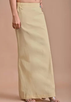 Solid Color Lycra Cotton Shape Wear in Beige