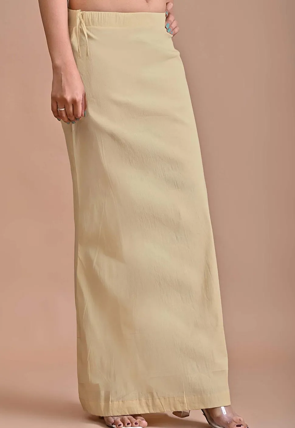 Solid Color Lycra Cotton Shape Wear in Beige